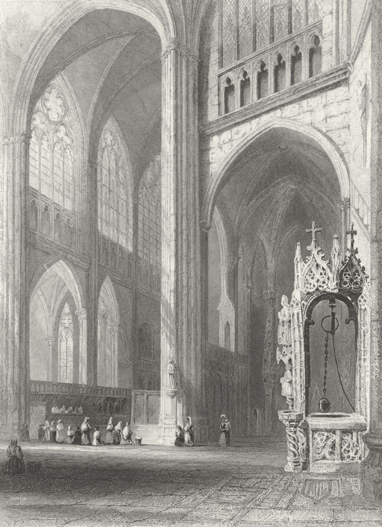 GERMANY. Cathedral, Ratisbon. Bartlett  1840 old antique vintage print picture